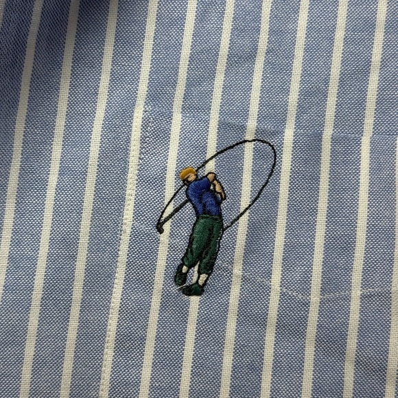 Hathaway Golf Button Down Shirt with Emroidered Golfer - Picture 3 of 4